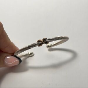 Silver and Gold Knot Bracelet